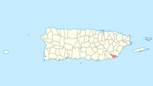 Location of Maunabo in Puerto Rico