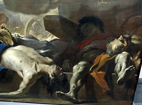 Luca Giordano, San Gennaro intercédant auprès de la Vierge pour la peste, 1661, musée de Capodimonte, Naples