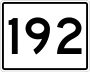 State Route 192 marker