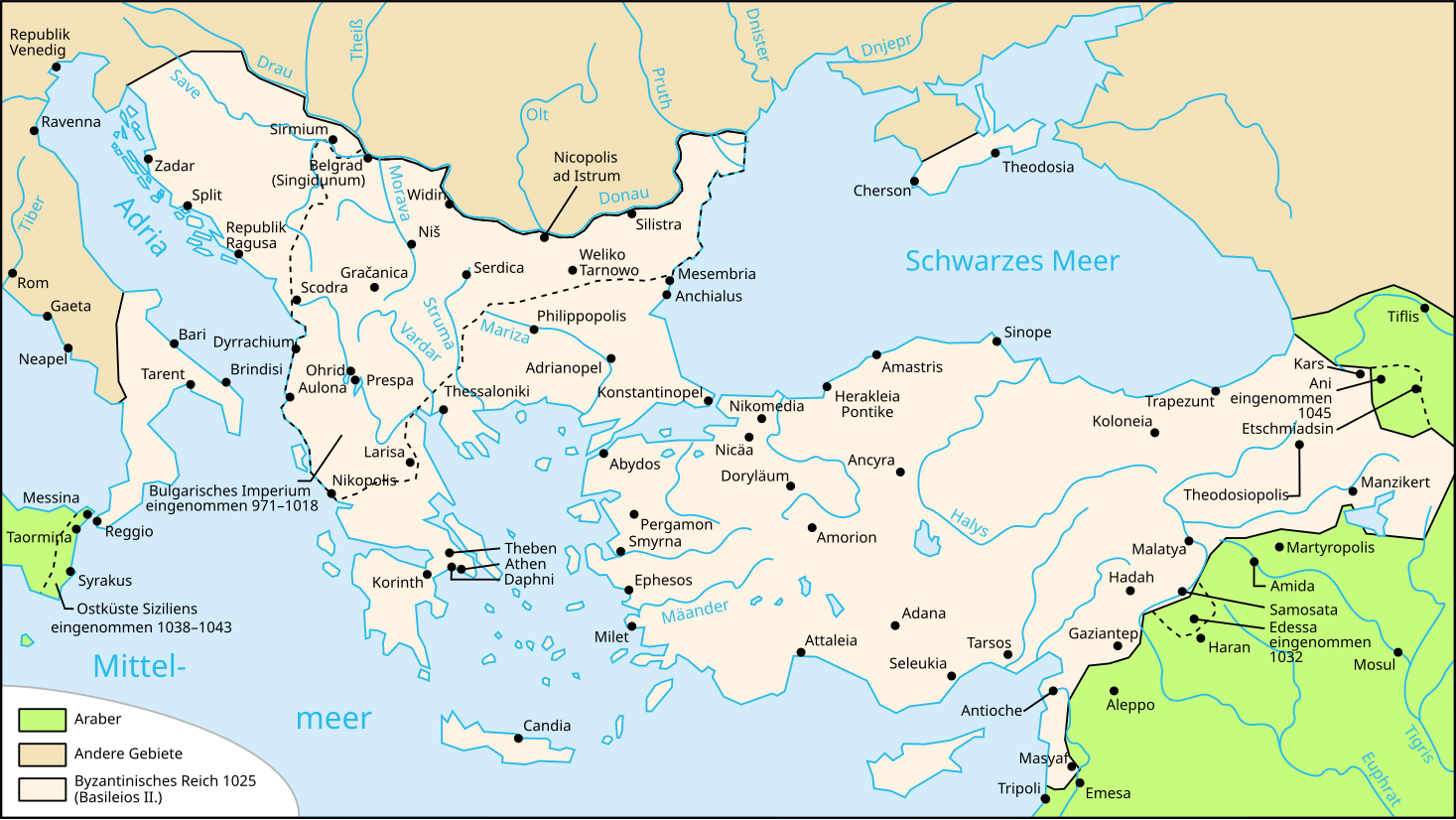 Byzantinisches Reich 1018 bis 1025