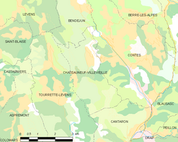 Châteauneuf-Villevieille - Localizazion