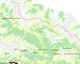 Mapa obce Isola