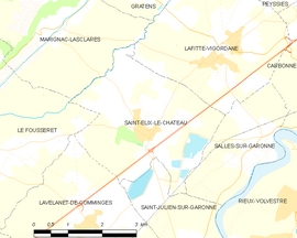 Mapa obce Saint-Élix-le-Château