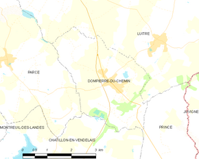Poziția localității Dompierre-du-Chemin