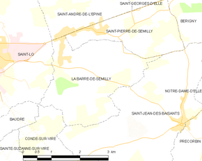 Poziția localității La Barre-de-Semilly