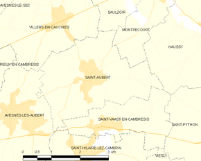 Poziția localității Saint-Aubert