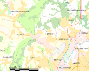 Poziția localității Épagny