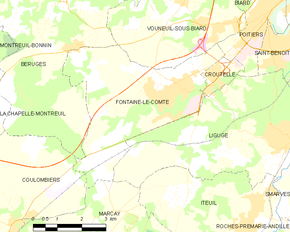 Poziția localității Fontaine-le-Comte