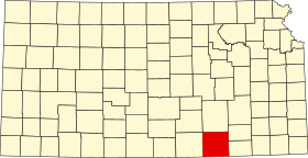 Localisation de Comté de Cowley(Cowley County)