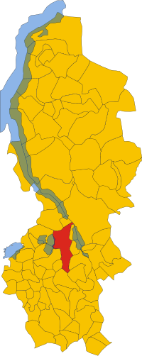 Map of comune of Galbiate (province of Lecco, region Lombardy, Italy).svg