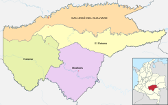 Općine u departmanu Guaviare