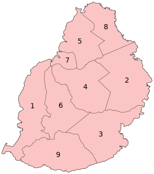 Mauritius' distrikter