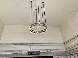 Chandelier in Morden station