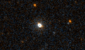 Image de Mrk 509 prise par le Galaxy Evolution Explorer dans le domaine des infrarouges
