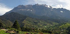 Mount Kinabalu, the highest mountain in South-...