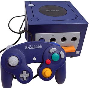 Photo of the console 128 bits Nintendo GameCube.