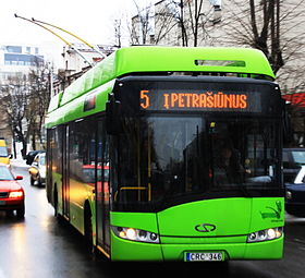 Trolebuso Solaris Trollino 12 en Kaŭno