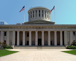 The Ohio Statehouse in Columbus where the Ohio...