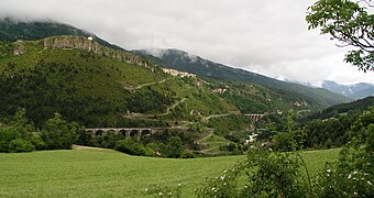 La ligne de chemin de fer de Nice à Digne.
