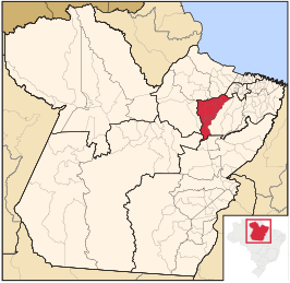 Ligging van de Braziliaanse microregio Cametá in Pará