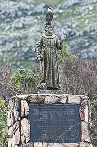 Naixement del riu i estàtua en homenatge a Sant Francesc d'Assís, terme de São Roque de Minas.