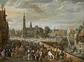 Stadszicht op de Grote Markt van Philippe de Momper (1622-'34) - tentoongesteld in het Stedelijk Museum Wuyts-Van Campen en Baron Caroly te Lier