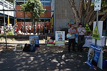 A polling booth in the division of Melbourne during the 2007 election campaign. PollMelb07.jpg