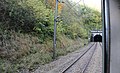 Portail Est du tunnel de Sommery vu d'un train en 2013.