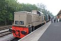 Class 14s D9537 (in desert sand livery) and D9539 prepare a double-head a train on the Ribble Steam Railway.