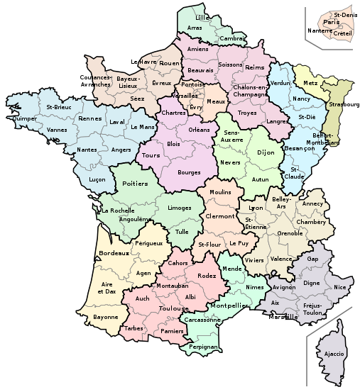 province ecclesiastiche francesi dopo il 2002