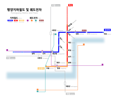 平壤地鐵路綫圖