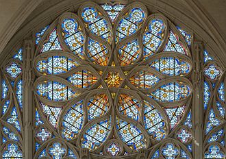 Rose window Note: fish-bladder tracery