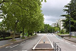 Rue des Alliés au niveau de la CAF de Grenoble