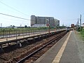 A view of the platforms and tracks.