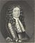 Поясной гравированный черно-белый портрет Эдмунда Андроса. Он носит броню из металлических пластин и виден кружевной воротник или шейный платок.