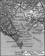 Mapa histórico de La Spezia (1885-90)