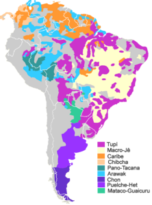 Llengües indígenes parlades a Amèrica del Sud abans de la colonització europea