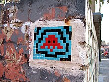 A work by Invader in Emaux de Briare. Space Invader - 2007 - Shoreditch - 1.jpg