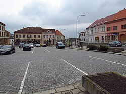 Moravske Budejovices centrālais laukums