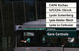 Liste des destinations des lignes de transports scolaires.