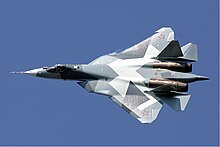 A Sukhoi Su-57 of the Russian Air Force Sukhoi T-50 Maksimov.jpg