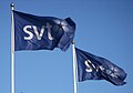 13.9.-26.9.: Fahnen von Schwedens öffentlich-rechtlicher Fernsehgesellschaft Sveriges Television