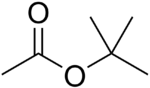 Skeletal formula of tert-butyl acetate