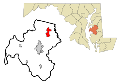 Расположение Кордова, штат Мэриленд