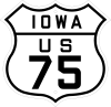 Iowa US 75 shield