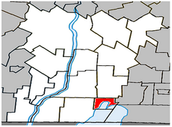 Location within Le Haut-Richelieu RCM.