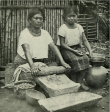 Woman and girl in El Salvador making bread, 1910 Woman and girl in el salvador making bread.png