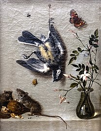 Nature morte la mésange et au vase de jasmins Jean-Baptiste Oudry