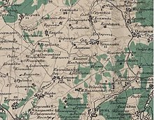 с. Комиші, фрагмент карти Полтавської губерн,1868 р
