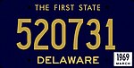 Номерной знак штата Делавэр 1969 года 520731.jpg